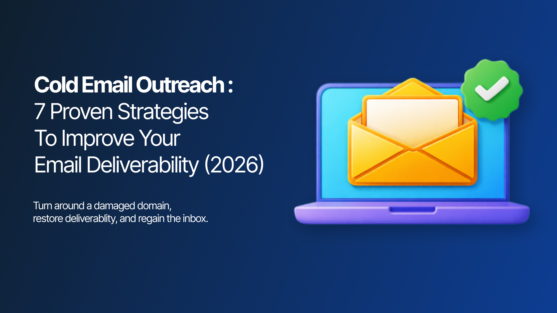 Cold Email Outreach : 7 Proven Strategies to improve your email deliverability (2026)